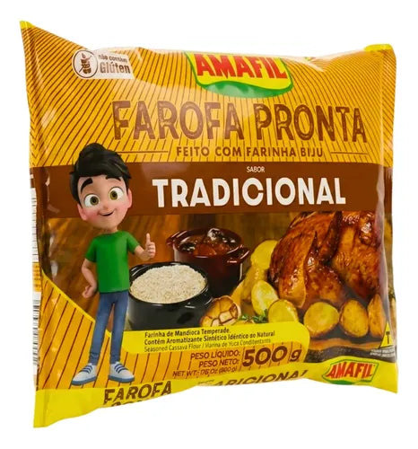 Amafil Farofa Pronta Tradicional (500g).